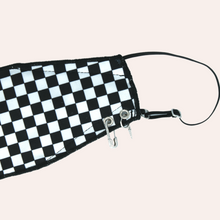 Load image into Gallery viewer, Etoile Silk-Lined Face Mask - Checkerboard
