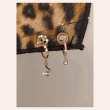 Load image into Gallery viewer, Snake &amp; Opal Huggie Earrings
